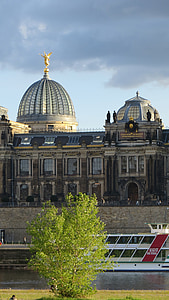 dresden, albertinum, dome, roof, part of the building, monument, figure