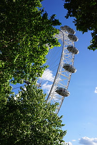 london eye, ferris wheel, attraction, landmark, building, tourism, places of interest