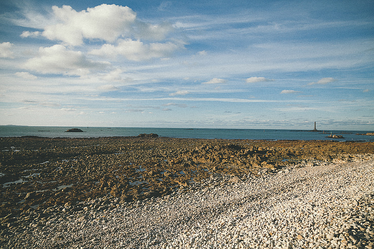 platja, Auderville, França, paisatge, Mar, costat