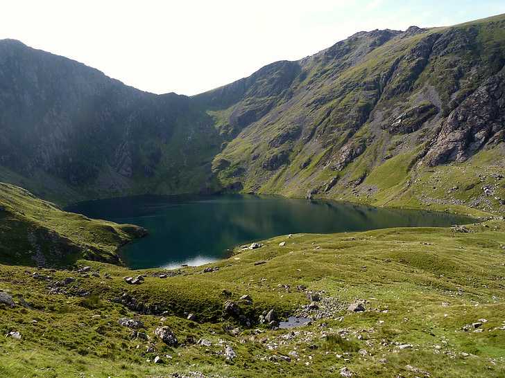 cadas idris, montanha, Snowdonia, verde, Reino Unido, Reino Unido, país de Gales