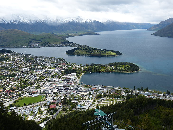 Nouvelle-Zélande, l’île du Sud, nature, paysage, Queenstown, Outlook, vue
