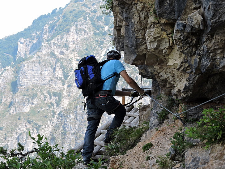 climbing, rock, mountain, climber, excursion, hiking, carega