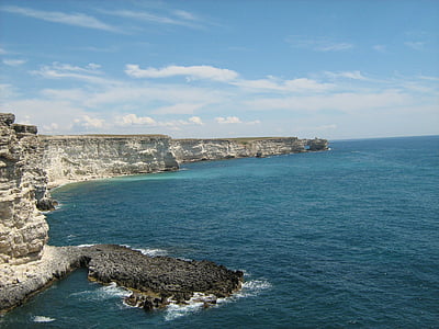 Krim, tarhankut, Svartehavet, sjøen, Cliff, kystlinje, natur