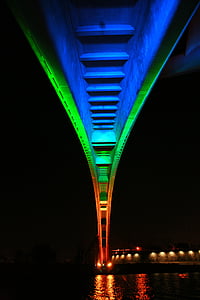 Bridge, nattevisning, en natten udsigt over seoul, Han-floden, Republikken korea, Korea, nat