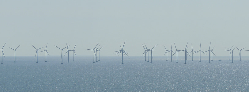 windräder, wind park, lake, energy, wind energy, energy generation, climate protection
