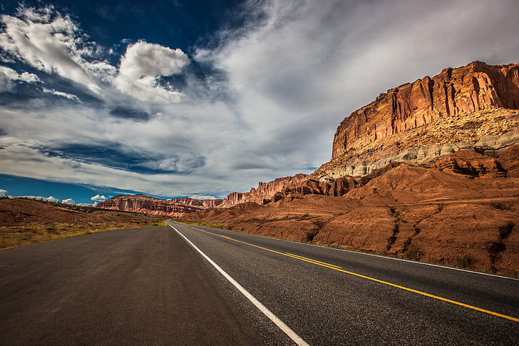 yol, Utah, kayalar, Yolculuk tutkusu, seyahat, roadtrip, araba yolculuğu