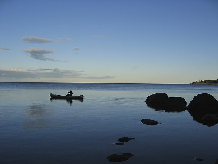 kayak, reflection, canoe, kayaking, nature, water, summer