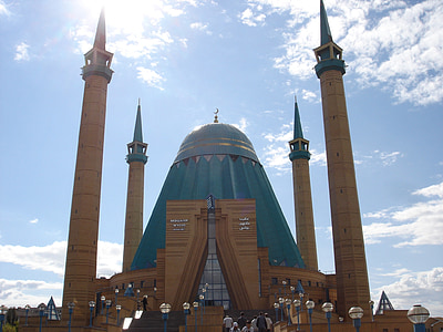 moskén, Azerbajdzjan, islam, tro, religion, hus för tillbedjan, Towers