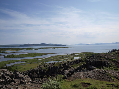 moodustab osa Þingvelliri, Island, maastik, Lake, loodus, Sea, rannajoon
