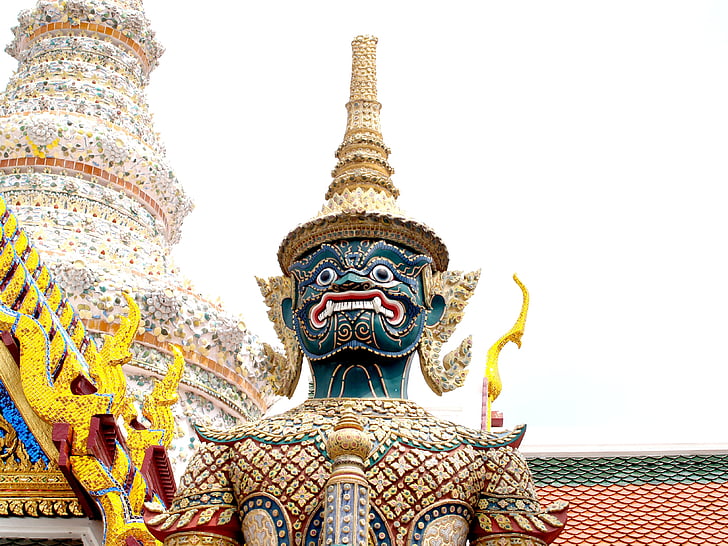 Bangkok, Grand, Wat, Buddha, smaragd, Royal, budova