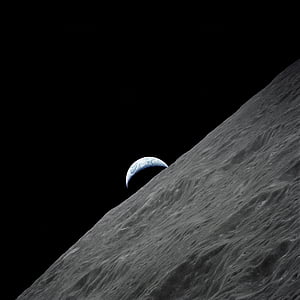 jorden, stige, månen, overflate, plass, ISS, romstasjonen