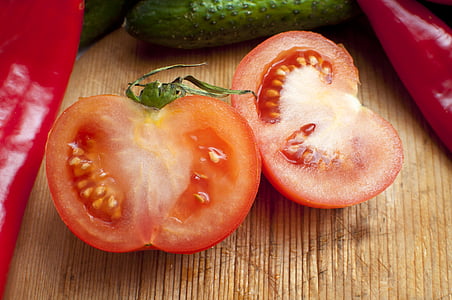červená, paradajka, čerstvé, jedlo, zdravé, rastlinné, organické