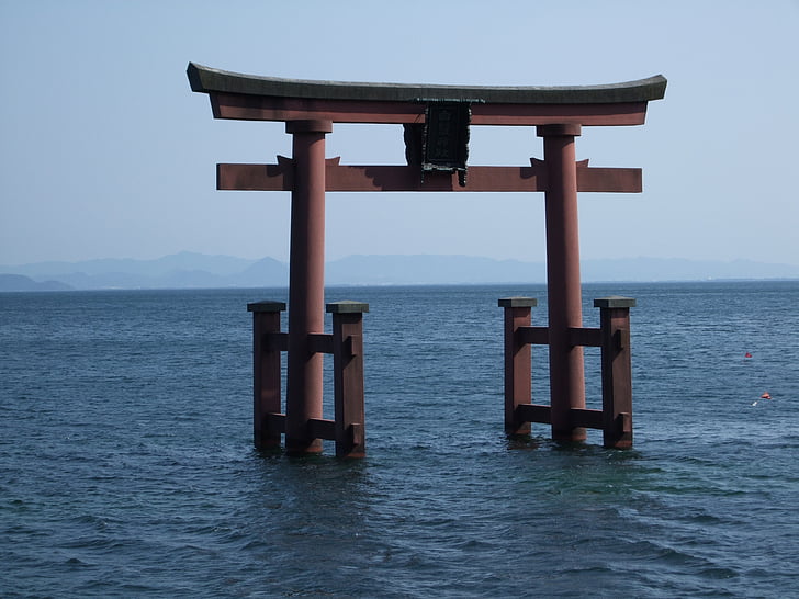torii, Japonia, Biwako, Lacul, Shiga, Ken