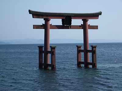 torii, Japani, biwako, Lake, Shiga, Ken