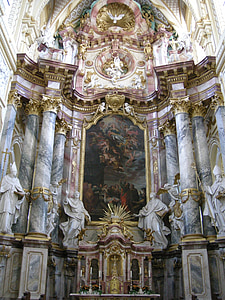 Crkva, oltar, arhitektura, barokna
