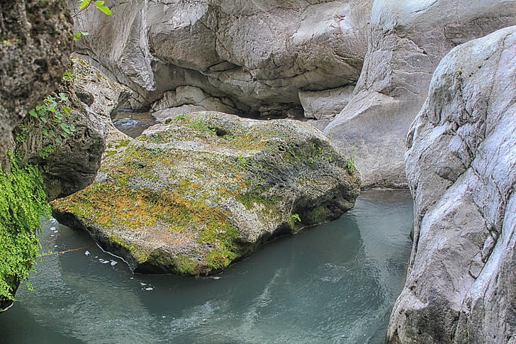 скали, камъни, поток, вода, Размисли, природата, извън