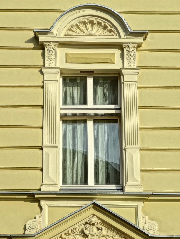Bydgoszcz, langas, dekoro, fasadas, istorinis, pastatas, Architektūra