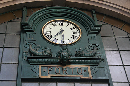 stoties laikrodis, Porto, São bento, laikrodis, laikas, Portugalija, Architektūra