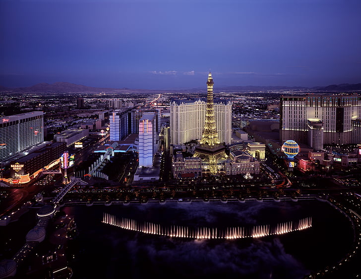 Las Vegasissa, Strip, Ilmakuva, Casino, Pelaaminen, City, Yhdysvallat