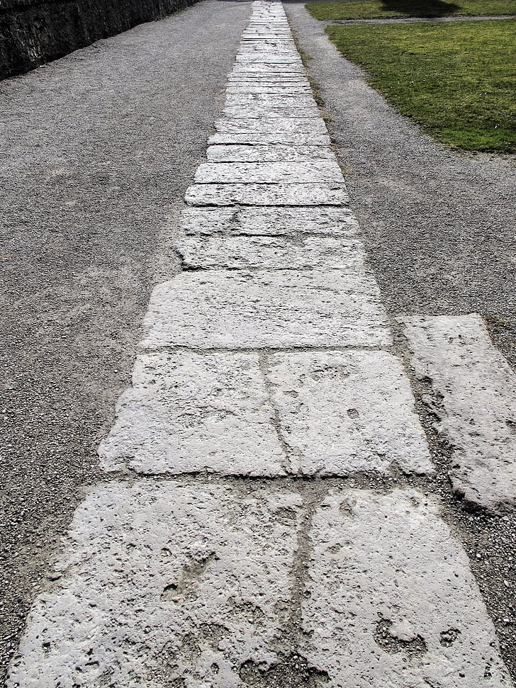 away, flagstone path, stone slabs, basilica, gößweinstein, place of pilgrimage, church