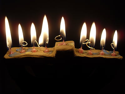 hanukkah, spend, lights, advent, mood, candles, decoration