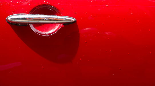 auto, mini, červená