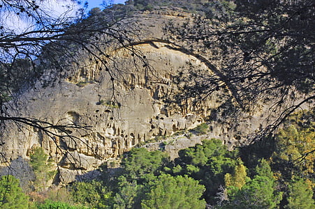 Màlaga, muntanya, Andalusia, Espanya, roques, pedres, paret