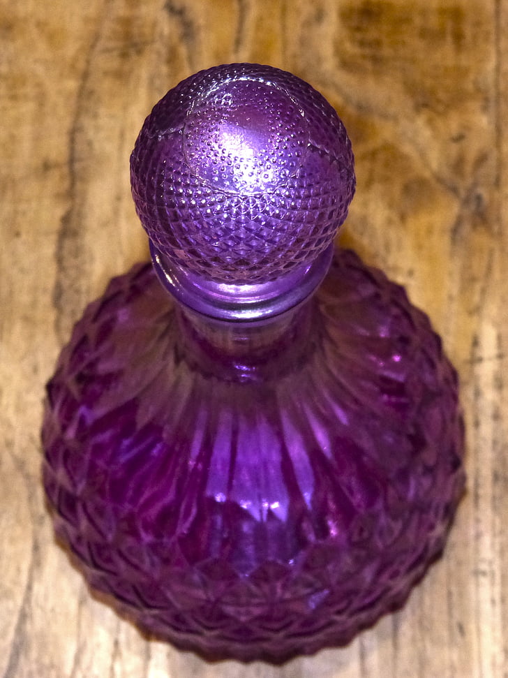 bottle, glass, decanter, texture, wood - Material