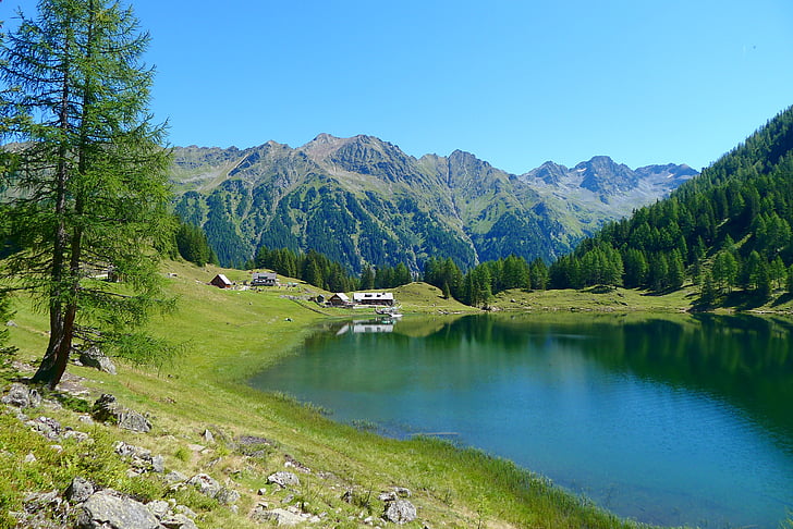 Bergsee, Stiria-austria, natura, paesaggio