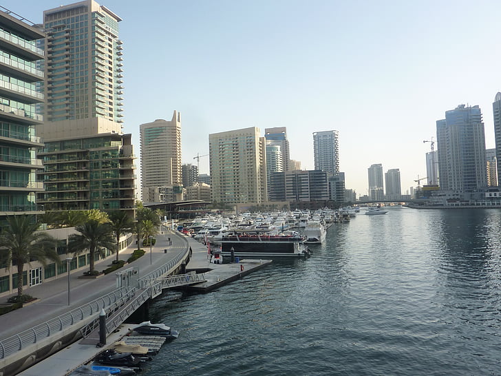 Dubai, Arabemiraten, turism, stadsbild, skyskrapa, Urban skyline, arkitektur
