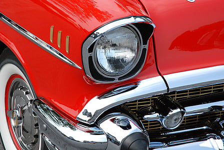 klasyczny samochód, czerwony, Samochody, Chevrolet, Vintage, Vintage Samochody, samochód