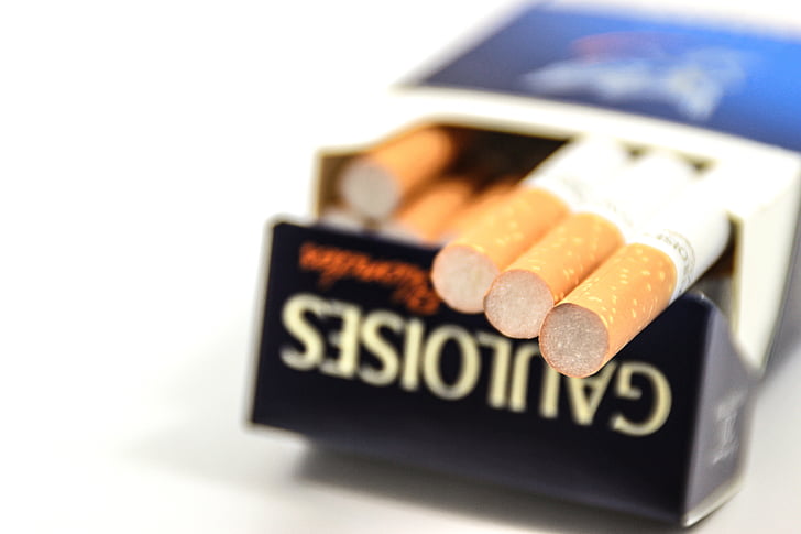 tobak, cigarett, vit, vit bakgrund, bild