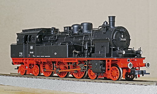 locomotora de vapor, modelo, vía H0, 1 87, br78, br 78, T18