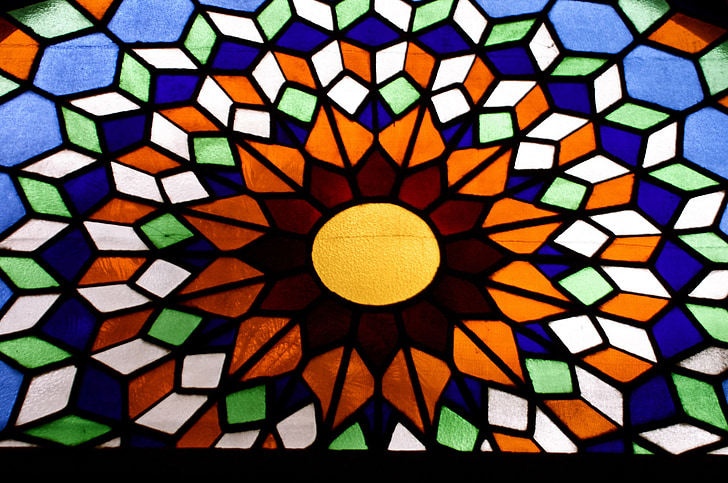 Iglesia, Monasterio de, Catedral, sol, mosaico de, vidrieras, Color