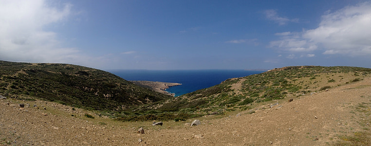 Creta, montanhas, mar, reservado (a)
