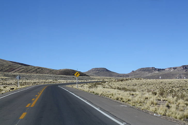 carreteras, Bolivia, vacío, carretera