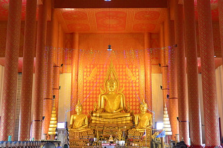 Buddha, buddhisme, arkitektur, gylden, meditasjon, Thailand, Gud