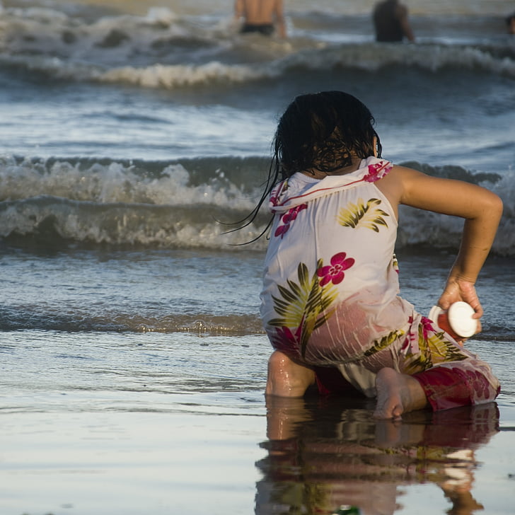 τα παιδιά, Παίξτε, παραλία, νερό, το παιδί, στη θάλασσα, σε εξωτερικούς χώρους