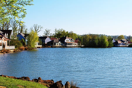 Lacul, Casa de la marginea apei, Casa din lemn, vacanta, pe marginea apei, Casa, apa