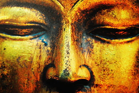 Bouddha, visage, statue de, l’Asie, bouddhisme, déité, Extrême-Orient