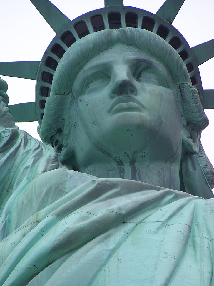 Frihetsgudinnen, statuen, New york, uavhengighet, Dom, Liberty, USA