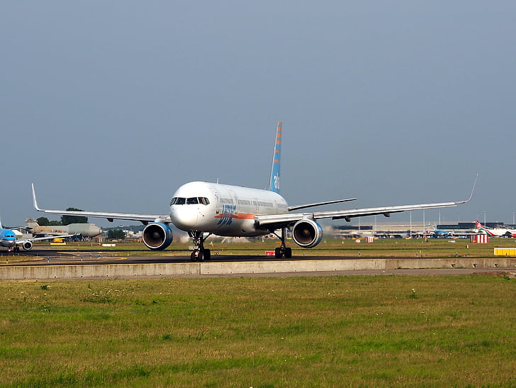 보잉 757, 이스라엘 항공, 택시로, 공항, 비행기, 교통, 여행