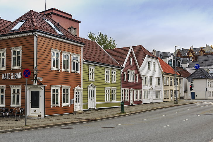 Bergen, Norge, rejse, Europa, arkitektur, hus, turisme