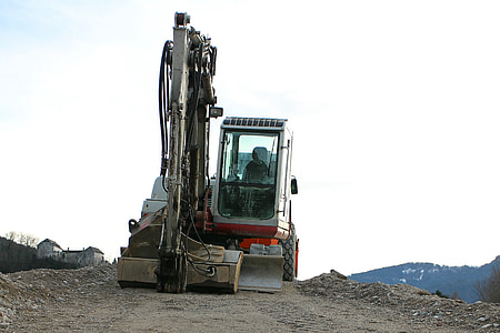 excavators, construction machine, shovel, backhoe bucket, blade, tracked vehicle, technology