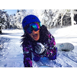 snowboard, Vermont, öppningsdagen, kvinnor, snö, Vintersport, vinter