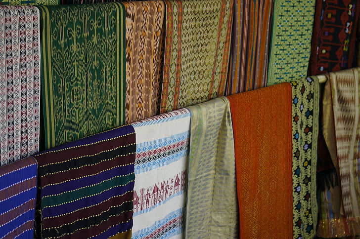 tekstylne, koce, kolorowe, Sklep, wielo kolorowe, kultur, mody