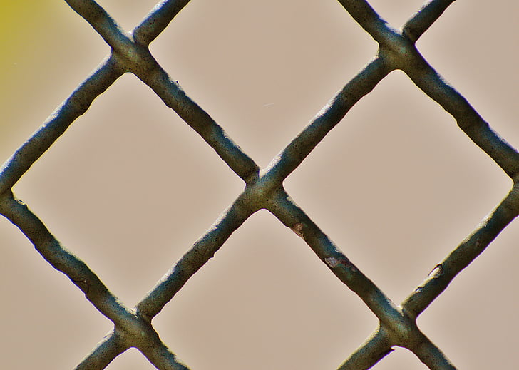 fence, iron, metal, grid
