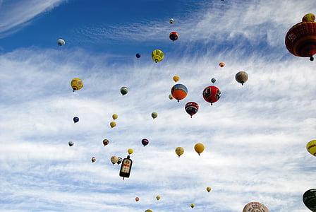 Horkovzdušný balón, bublina, obloha, Horkovzdušný balónem, hořák, horkovzdušným balonem, začátek