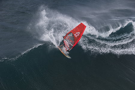 hawaii, wind surfing, recreation, sports, wave, waves, fun