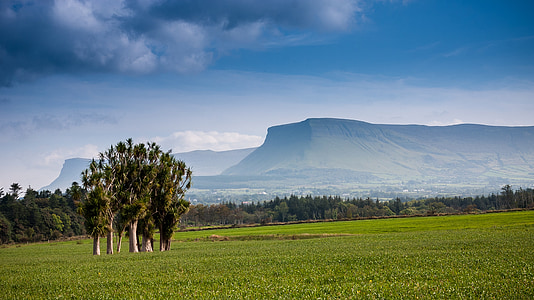 irlandès, muntanyes, paisatge, natura, muntanya, paisatge, representacions
